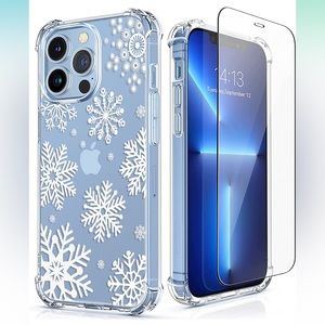 RoseParrot iPhone 13 Pro Max Waterproof Floating Pouch Case Cover Snowflake